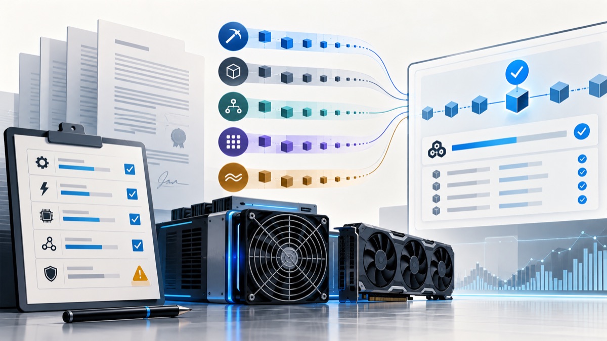 A due diligence checklist comparing mining hardware and public pool evidence